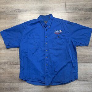 Vintage Dale Earnhart Chase Authentics Blue Short Sleeve Button Up Shirt XXL